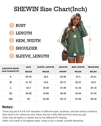 Womens Casual Hoodies Long Sleeve Drawstring Lightweight Solid Hooded Sweatshirt Button Loose Pullover Tops Fall Clothes with Pocket
