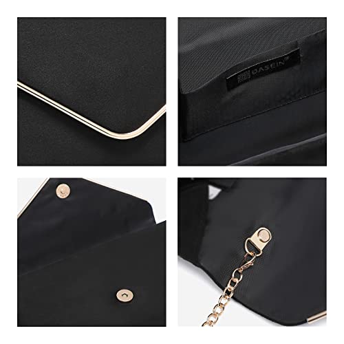Ladies' Velvet Evening Clutch Handbag Formal Party Clutch For Women With Chain Strap (Rose)