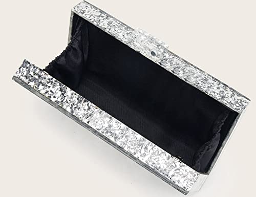 Clutch Purses for Women-Evil Eye Acrylic Clutch Glitter Purse Evening Bag Chain Shoulder Crossbody Handbags