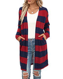 Women's Leopard Print Open Front Cardigan Shirt with Pockets Long Sleeve Lightweight Coat(Leopard01,M)