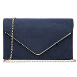 Ladies' Velvet Evening Clutch Handbag Formal Party Clutch For Women With Chain Strap (Rose)