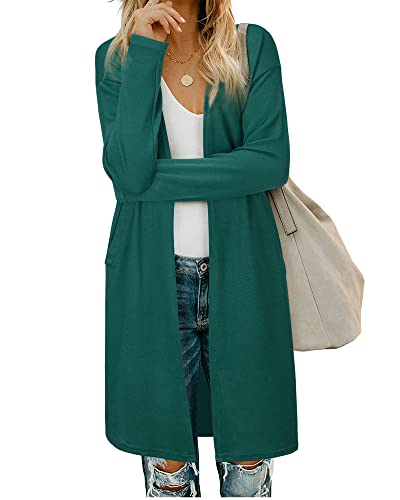 Women's Leopard Print Open Front Cardigan Shirt with Pockets Long Sleeve Lightweight Coat(Leopard01,M)