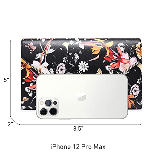 Ladies' Velvet Evening Clutch Handbag Formal Party Clutch For Women With Chain Strap (Rose)