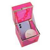 Women Acrylic Transparent Gold star Evening Bags Purses Clutch Vintage Banquet Handbag (Pink) Medium