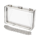 Women Acrylic Transparent Gold star Evening Bags Purses Clutch Vintage Banquet Handbag (Pink) Medium