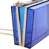 Women Acrylic Transparent Gold star Evening Bags Purses Clutch Vintage Banquet Handbag (Pink) Medium
