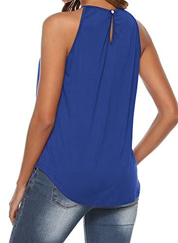 Summer Tops for Women Halter Strappy Tank Tops Casual Sleeveless Workout Shirts Blouses Grey