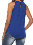 Summer Tops for Women Halter Strappy Tank Tops Casual Sleeveless Workout Shirts Blouses Grey