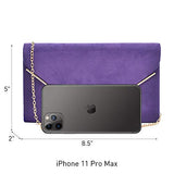 Ladies' Velvet Evening Clutch Handbag Formal Party Clutch For Women With Chain Strap (Rose)