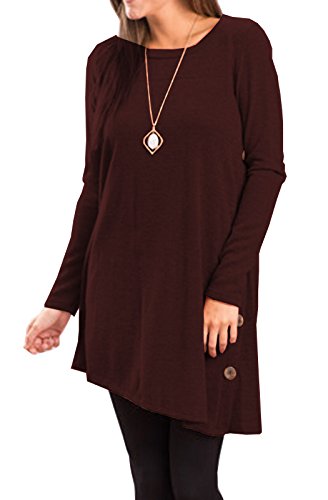 Fall Dresses for Women 2022 Long Sleeve Sweater Dress for Women 2022 Button Side Pullover Sweater Womens Winter Sweatshirt for Women Outfits dresses