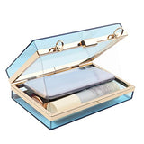 Women Acrylic Transparent Gold star Evening Bags Purses Clutch Vintage Banquet Handbag (Pink) Medium