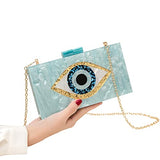 Clutch Purses for Women-Evil Eye Acrylic Clutch Glitter Purse Evening Bag Chain Shoulder Crossbody Handbags