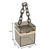 Women Acrylic Transparent Gold star Evening Bags Purses Clutch Vintage Banquet Handbag (Pink) Medium