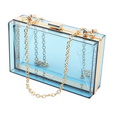 Women Acrylic Transparent Gold star Evening Bags Purses Clutch Vintage Banquet Handbag (Pink) Medium