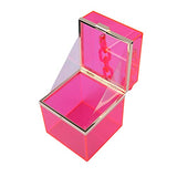 Women Acrylic Transparent Gold star Evening Bags Purses Clutch Vintage Banquet Handbag (Pink) Medium