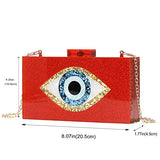 Clutch Purses for Women-Evil Eye Acrylic Clutch Glitter Purse Evening Bag Chain Shoulder Crossbody Handbags