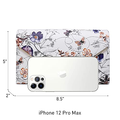 Ladies' Velvet Evening Clutch Handbag Formal Party Clutch For Women With Chain Strap (Rose)