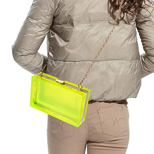 Women Acrylic Transparent Gold star Evening Bags Purses Clutch Vintage Banquet Handbag (Pink) Medium