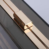 Women Acrylic Transparent Gold star Evening Bags Purses Clutch Vintage Banquet Handbag (Pink) Medium