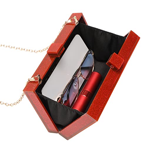 Clutch Purses for Women-Evil Eye Acrylic Clutch Glitter Purse Evening Bag Chain Shoulder Crossbody Handbags