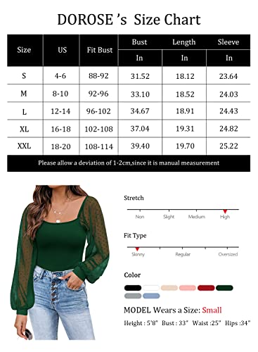 Women's Puff Sleeve Tops Mesh Sexy Casual Tee Shirts Blouses