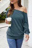 Long Sleeve Tops for Women,Sexy Off Shoulder Tops Oversized Pullover Sweater Casual Fall Shirts Tunic Blouse
