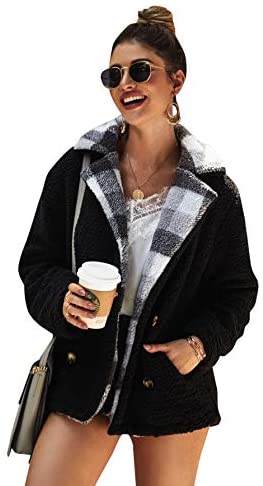 Women's Fauxs Fur Hooded Teddy Coat Long Sleeve Jacket Outwear