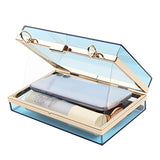 Women Acrylic Transparent Gold star Evening Bags Purses Clutch Vintage Banquet Handbag (Pink) Medium