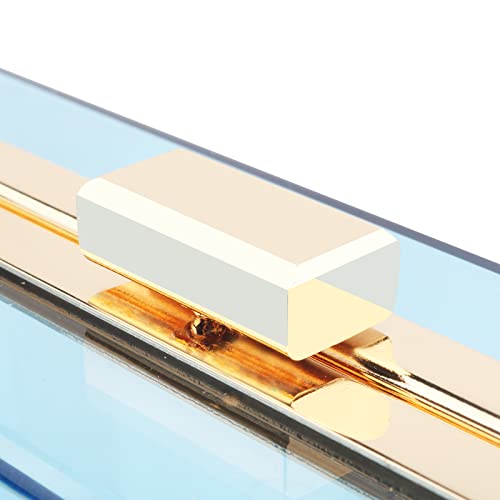 Women Acrylic Transparent Gold star Evening Bags Purses Clutch Vintage Banquet Handbag (Pink) Medium