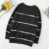 BTFBM Women Sweatshirts Tie Dye Print Striped Color Block Long Sleeve Comfy Loose Soft Casual T Shirts Pullover (S-2XL) (Aztec Print Grey, Small)