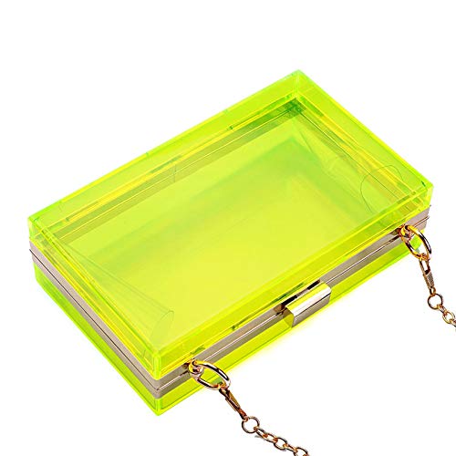 Women Acrylic Transparent Gold star Evening Bags Purses Clutch Vintage Banquet Handbag (Pink) Medium