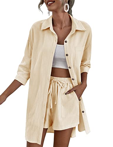 Women’s 2 Piece Lounge Outfits Sets Plus Size Shirt Shorts Set