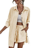 Women’s 2 Piece Lounge Outfits Sets Plus Size Shirt Shorts Set