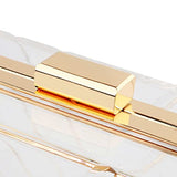 Women Acrylic Transparent Gold star Evening Bags Purses Clutch Vintage Banquet Handbag (Pink) Medium