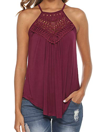 Summer Tops for Women Halter Strappy Tank Tops Casual Sleeveless Workout Shirts Blouses Grey