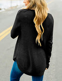 Women's Long Sleeve Oversized Crew Neck Solid Color Knit Pullover Sweater Tops Mocha