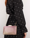 Women Lattice Pattern Metal Handbag Chain Geometric Evening Clutch Purse, Gold