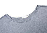 Women Off Shoulder Sweatshirt Slouchy Shirt Long Sleeve Pullover Tops Blue