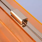 Women Acrylic Transparent Gold star Evening Bags Purses Clutch Vintage Banquet Handbag (Pink) Medium