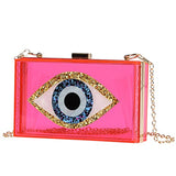 Clutch Purses for Women-Evil Eye Acrylic Clutch Glitter Purse Evening Bag Chain Shoulder Crossbody Handbags