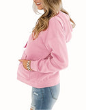Womens Casual Hoodies Crew Neck Long Sleeve Sweatshirts With Pocket Lightweight Pullover Tops-Gradient