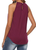 Summer Tops for Women Halter Strappy Tank Tops Casual Sleeveless Workout Shirts Blouses Grey