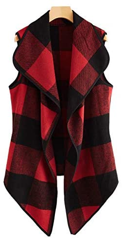 Women's Double Breasted Long Vest Jacket Casual Sleeveless Pocket Outerwear Longline
