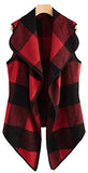 Women's Double Breasted Long Vest Jacket Casual Sleeveless Pocket Outerwear Longline
