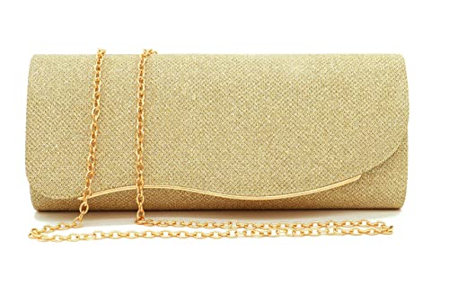 Women's Evening Bag Glitter Clutch Wedding Bridal Purse Sparkle Cocktail Party Prom Handbag