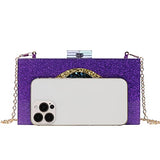 Clutch Purses for Women-Evil Eye Acrylic Clutch Glitter Purse Evening Bag Chain Shoulder Crossbody Handbags