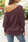 Long Sleeve Tops for Women,Sexy Off Shoulder Tops Oversized Pullover Sweater Casual Fall Shirts Tunic Blouse