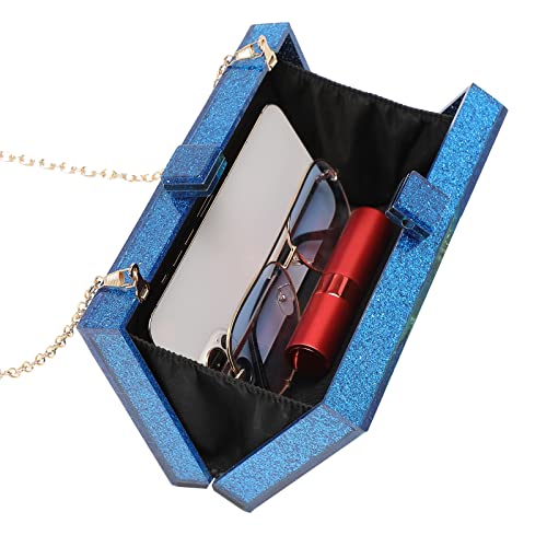 Clutch Purses for Women-Evil Eye Acrylic Clutch Glitter Purse Evening Bag Chain Shoulder Crossbody Handbags