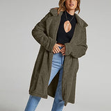 Womens Casual Berber Fleece Quilted Jackets Boyfriend Oversized Long Sleeve Fall Shirts Casual Jacket Coats Button Down