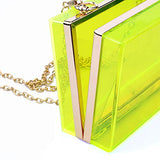 Women Acrylic Transparent Gold star Evening Bags Purses Clutch Vintage Banquet Handbag (Pink) Medium